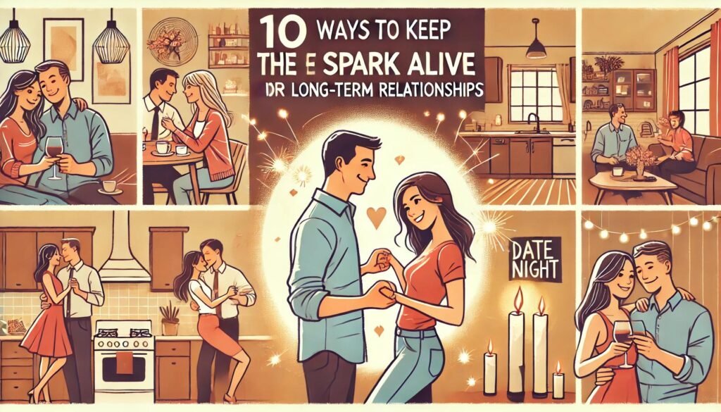 **Top 10 Ways to Keep the Romance Alive in a Relationship** Keeping the romance alive in a long-term relationship requires effort, creativity, and dedication from both partners. The spark that once ignited love can sometimes dim with routine, responsibilities, or the passage of time. Fortunately, there are ways to rekindle and nurture the romance to maintain a strong, passionate connection. Here are ten effective ways to keep the romance alive, complete with practical tips for every couple. --- ### 1. Prioritize Quality Time Together Making quality time for each other is crucial for sustaining a romantic relationship. Spending time together helps deepen your connection and offers an opportunity to explore each other's thoughts, feelings, and dreams. - **Set regular date nights:** Commit to a weekly or monthly date night, regardless of how busy life gets. - **Engage in shared activities:** Pick activities you both enjoy, such as cooking together, hiking, or watching a favorite TV show. - **Unplug and connect:** Set aside digital devices to focus fully on each other during quality time. --- ### 2. Communicate Openly and Honestly Healthy communication is the foundation of a strong relationship. Being open and honest with each other allows you to express your feelings, avoid misunderstandings, and resolve issues before they become significant problems. - **Express appreciation regularly:** Let your partner know what you love and appreciate about them. - **Listen actively:** Give your partner your full attention, validating their emotions and thoughts. - **Discuss goals and dreams:** Sharing aspirations and plans helps maintain a deeper connection. --- ### 3. Surprise Each Other with Thoughtful Gestures Small surprises can reignite the excitement and show your partner that you’re thinking of them, making them feel valued and cherished. - **Leave love notes:** A simple note can brighten your partner's day. - **Plan unexpected outings:** Take your partner out to a place they love or try a new adventure together. - **Gift something meaningful:** Show your thoughtfulness with a small, personal gift that resonates with your partner. --- ### 4. Keep Physical Intimacy Alive Physical connection plays a crucial role in maintaining romance. Intimacy isn’t only about physical attraction but also about closeness, affection, and bonding. - **Make time for intimacy:** Set aside time to connect physically, even if it’s just cuddling or holding hands. - **Explore new experiences:** Try new things together in the bedroom to keep things exciting and fresh. - **Show daily affection:** Simple acts like a hug, a kiss, or touching your partner's arm can reinforce your bond. --- ### 5. Relive Old Memories Taking a stroll down memory lane can rekindle the magic of earlier days in your relationship, helping you remember why you fell in love. - **Visit special places:** Go back to the place where you had your first date or your favorite spot. - **Look at old photos:** Reminisce together by flipping through old photos and recalling happy moments. - **Recreate meaningful dates:** Set up a night similar to a significant date you both enjoyed in the past. --- ### 6. Give Each Other Space Allowing each other personal space is as important as spending time together. It fosters individuality, growth, and the opportunity to bring fresh perspectives back into the relationship. - **Respect personal time:** Encourage your partner to pursue hobbies or interests on their own. - **Avoid codependency:** Understand that you don’t need to be together every minute to maintain closeness. - **Celebrate individuality:** Embrace each other’s uniqueness and support personal growth. --- ### 7. Plan for the Future Together Having shared goals can increase intimacy and connection, as it reminds you both of the commitment to a future together. - **Discuss future dreams:** Whether it’s planning a trip or talking about future aspirations, having common goals keeps the spark alive. - **Make a vision board:** Create a shared visual board of dreams and goals. - **Take on challenges as a team:** Facing challenges together can strengthen your bond and renew your commitment. --- ### 8. Show Appreciation Daily Consistently showing appreciation helps each partner feel loved and valued. It doesn’t have to be grand gestures—small acts of kindness are often more meaningful. - **Say thank you:** Acknowledge even the little things your partner does. - **Do something thoughtful:** Make your partner’s favorite meal or take over a chore for them. - **Celebrate their successes:** Show genuine pride in their achievements, big or small. --- ### 9. Engage in New Experiences Together Novelty can reignite the passion that may have dimmed over time. Trying new things together brings excitement and energy into the relationship. - **Explore new hobbies:** Take up a new hobby, whether it’s dancing, painting, or cooking. - **Travel to new places:** Discovering new places, even locally, can add a spark. - **Challenge each other:** Try activities that push each other’s comfort zones, such as skydiving or cooking a challenging recipe. --- ### 10. Practice Forgiveness and Understanding No relationship is without conflicts. Handling disagreements with empathy and forgiveness prevents resentment and keeps the romance alive. - **Forgive and forget:** Don’t hold grudges over minor issues; let them go. - **Listen without judgment:** Try to see your partner’s perspective during conflicts. - **Apologize when necessary:** Own up to mistakes and express a willingness to make things better. --- ### FAQs **1. Why is keeping romance alive important in a relationship?** Maintaining romance keeps the connection strong, preventing feelings of complacency or detachment over time. **2. How often should we plan date nights?** Once a week or every two weeks is ideal for a consistent commitment to quality time. **3. Is it okay to have separate hobbies in a relationship?** Yes, having individual interests can promote healthy independence and offer new things to share. **4. What are some easy ways to show appreciation daily?** A simple “thank you,” a quick note, or preparing their favorite coffee are small but meaningful gestures. **5. How can we keep physical intimacy exciting?** Try new things together and communicate openly about your preferences and boundaries. **6. Can revisiting old memories improve our connection?** Absolutely. Reminiscing about happy times strengthens emotional bonds and reminds you of shared history. **7. How do I avoid taking my partner for granted?** Show gratitude daily, make time for them, and actively listen to their needs and feelings. **8. What if we have different future goals?** Open communication and compromise are essential. Work together to find common ground or supportive pathways. **9. How do we handle a lack of time for quality activities?** Start small, even if it’s only a few minutes a day. Quality matters more than quantity. **10. Why is forgiveness important in keeping romance alive?** Forgiveness removes resentment, allowing both partners to focus on the positive aspects of the relationship. --- ### Final Thoughts: Nurture Your Relationship Every Day Keeping romance alive is a continuous journey that requires intentional effort and open-heartedness. From expressing appreciation to planning future adventures, every small action contributes to a loving, thriving relationship. By integrating these strategies, you can rekindle the spark and ensure your relationship remains vibrant and fulfilling for years to come.